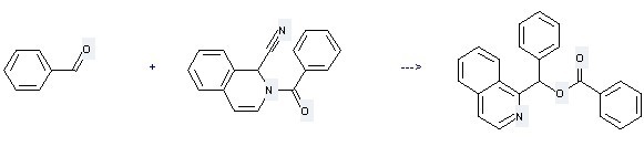 1-Isoquinolinecarbonitrile,2-benzoyl-1,2-dihydro- is used to produce Benzoyloxy-isoquinolin-1-yl-phenyl-methane